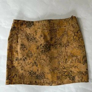 Express Genuine Leather Suede Mini Skirt